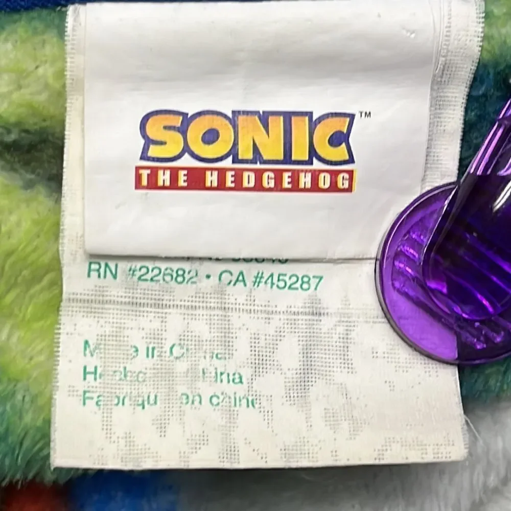 SONIC The Hedgehog Vibrant Fleece Blue Blanket- approx 48” by 36” 10/19